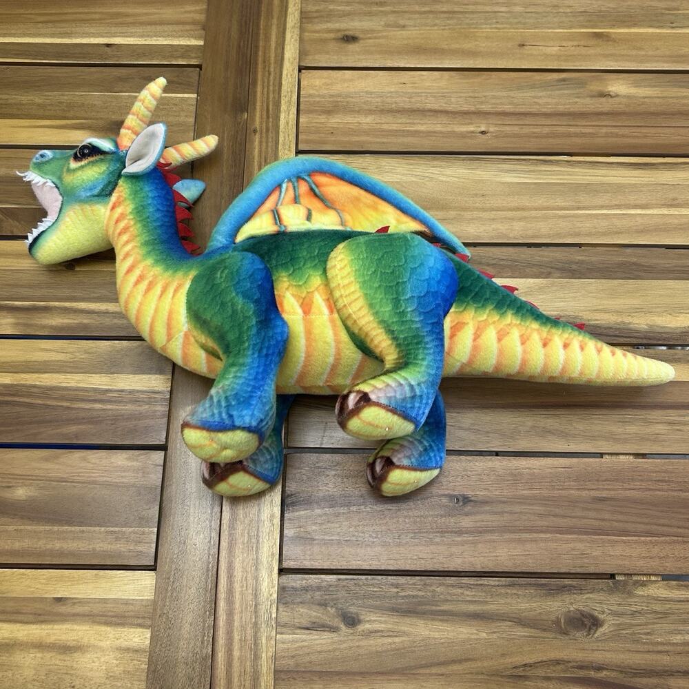 Drevnar the Dragon 29 inch Stuffed Animal Toy Plush Tiger Tale Toys Multicolor